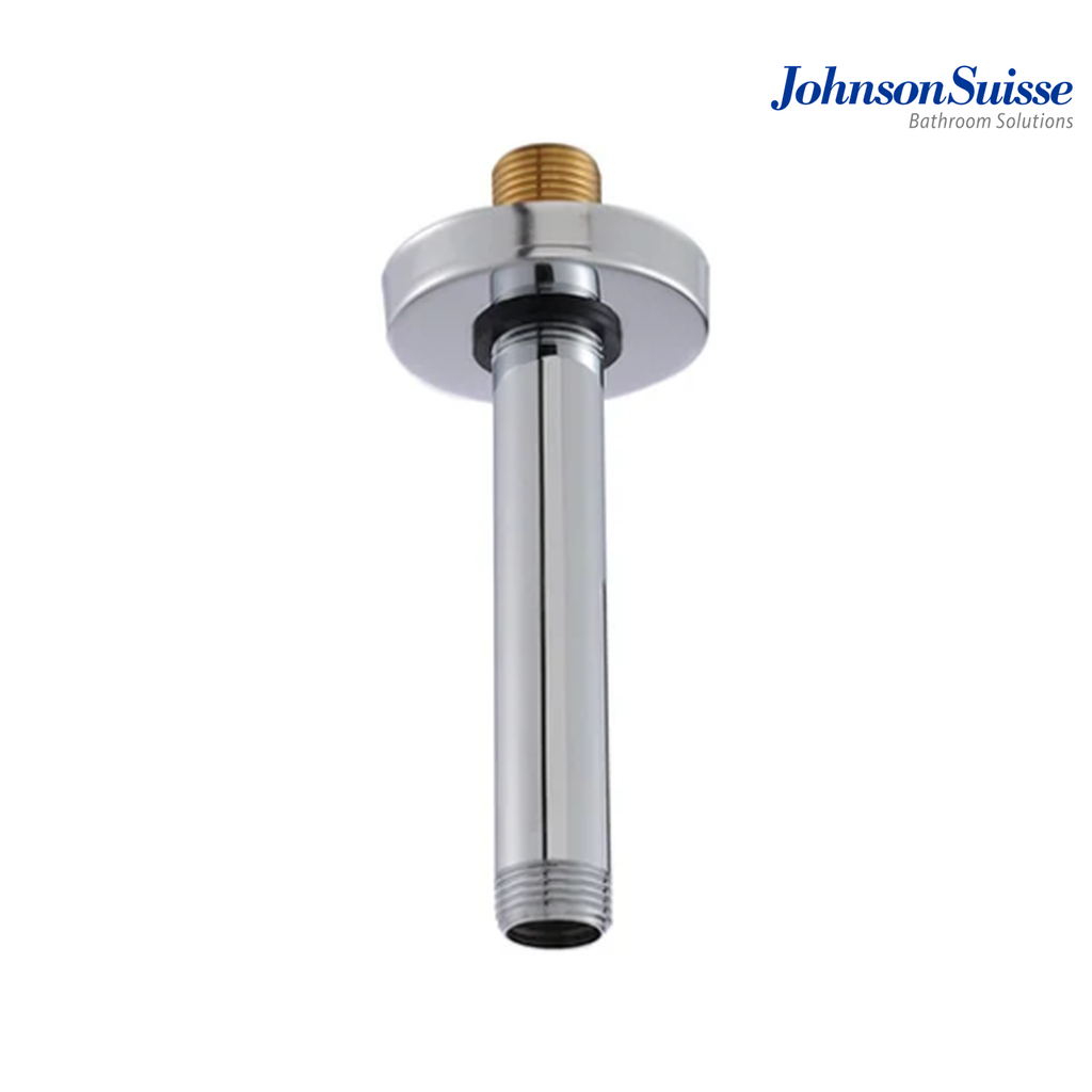 Johnson Suisse WBFA300728CP 150mm Brass Ceiling Shower Arm and Flange | Chrome