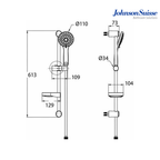 Johnson Suisse Barents WBFA301680CP Shower Kit With Hose | Chrome