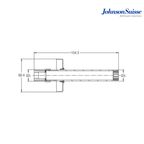 Johnson Suisse WBFA300728CP 150mm Brass Ceiling Shower Arm and Flange | Chrome