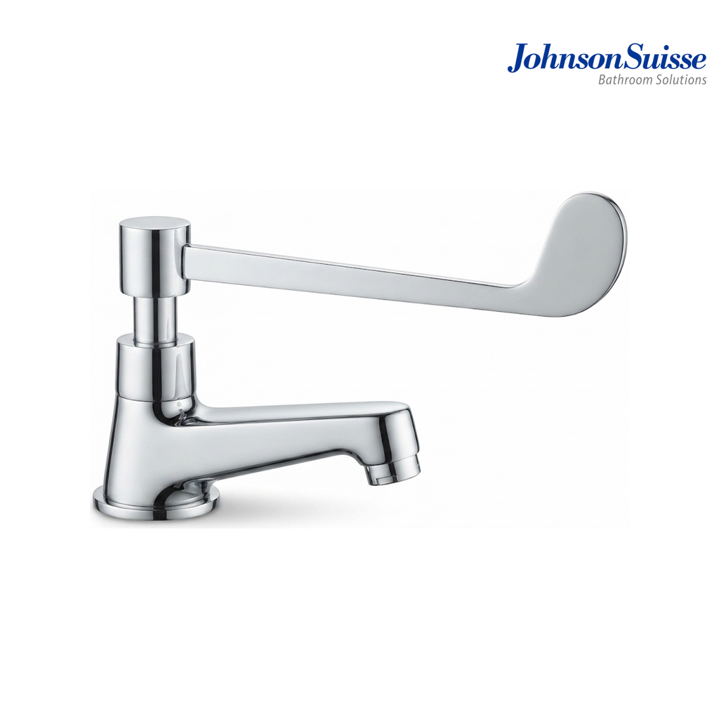 Johnson Suisse 135mm Deck Mounted Elbow Action Pillar Tap | WBFA300602CP | Chrome