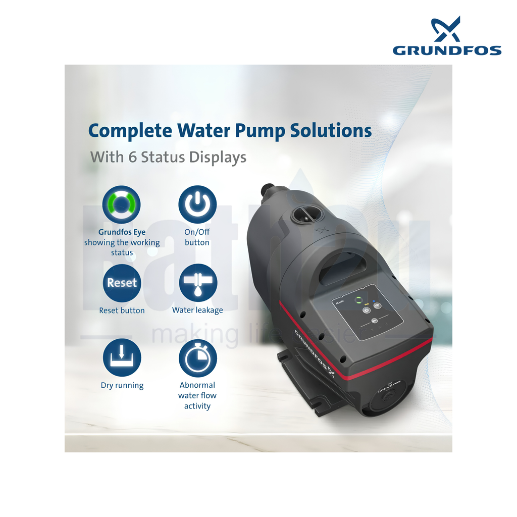 Grundfos SCALA1 5-55 123 L/min 55m Head Bluetooth Smart Home Water Pressure Booster Pump