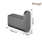 Rocconi RCN-H02GM 25mm Robe Hook | Gun Metal