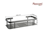 Rocconi RCN 4709GM Rectangular Shower Basket | Gun Metal