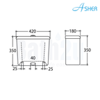 Asher T62 Ceramic Cistern Set for 2-Piece Close Couple Toilet Bowl