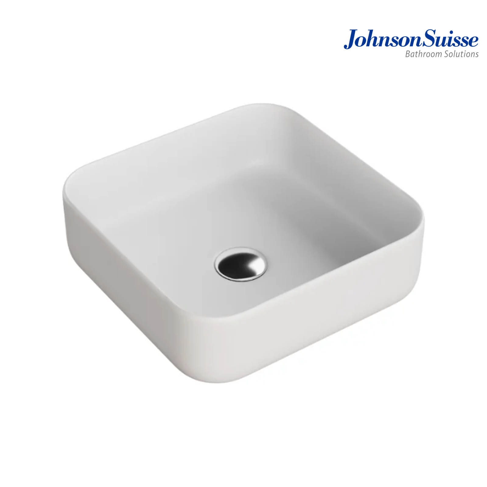 Johnson Suisse Valencia WBVC950142WW 400mm Slim Square Above Counter Basin | White