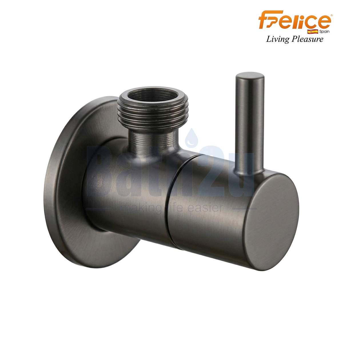 Felice FLE-508GM 75mm Single Lever Angle Valve | Brass Gun Metal