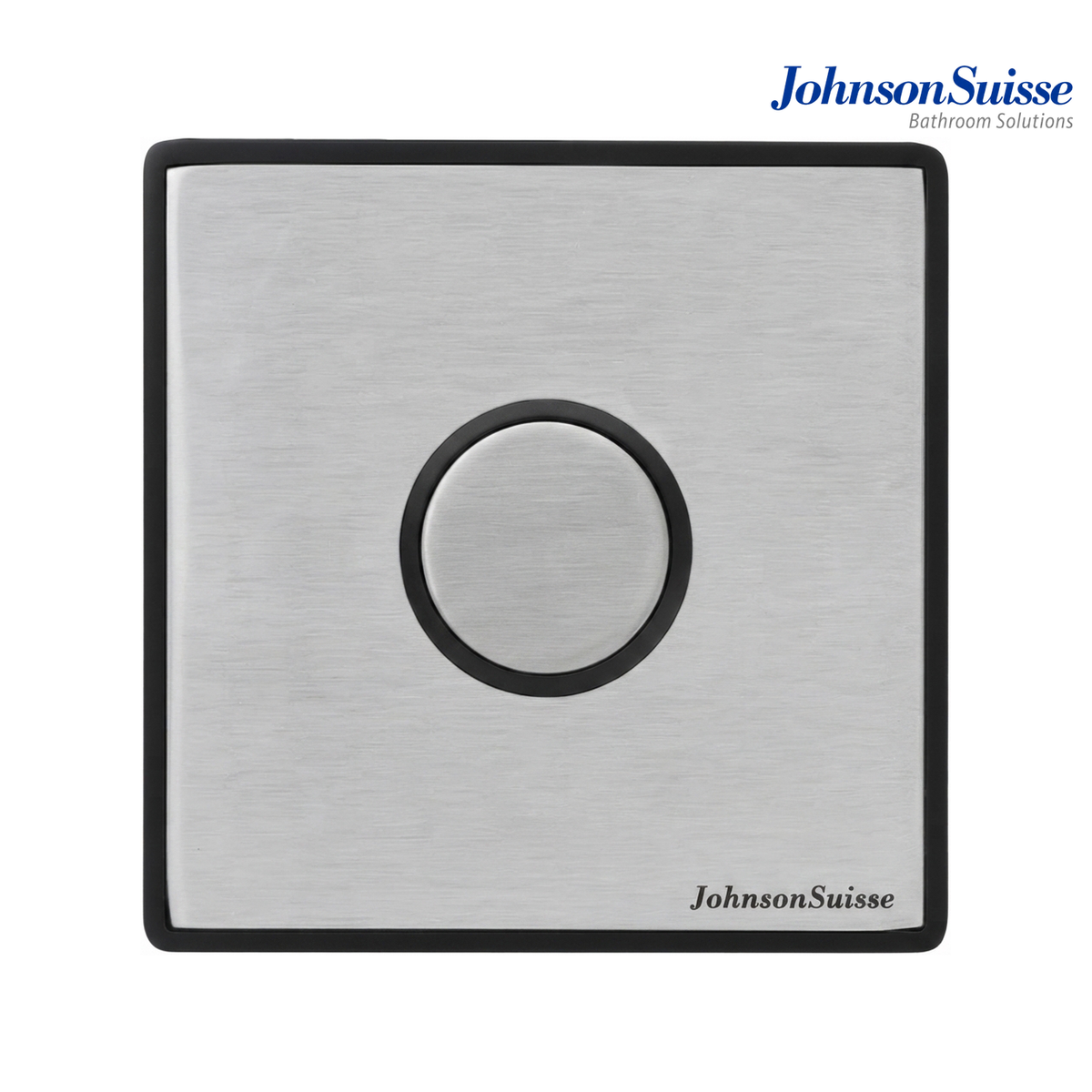 Johnson Suisse WBFT401005CP 130 x 130mm Manual Urinal Flush Valve with Push Button | Matt Stainless Steel
