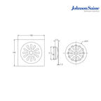 Johnson Suisse WBFT400918XX 150 x 150mm Stainless Steel 304 Floor Trap | Brushed Silver