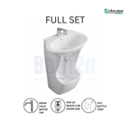 Docasa B666 500mm Floor-Mounted Wudu Basin | Premium High-Gloss Ceramic Glossy White