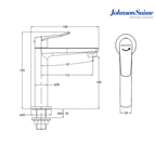 Johnson Suisse WBFA301690 Basin Pillar Tap | Chrome