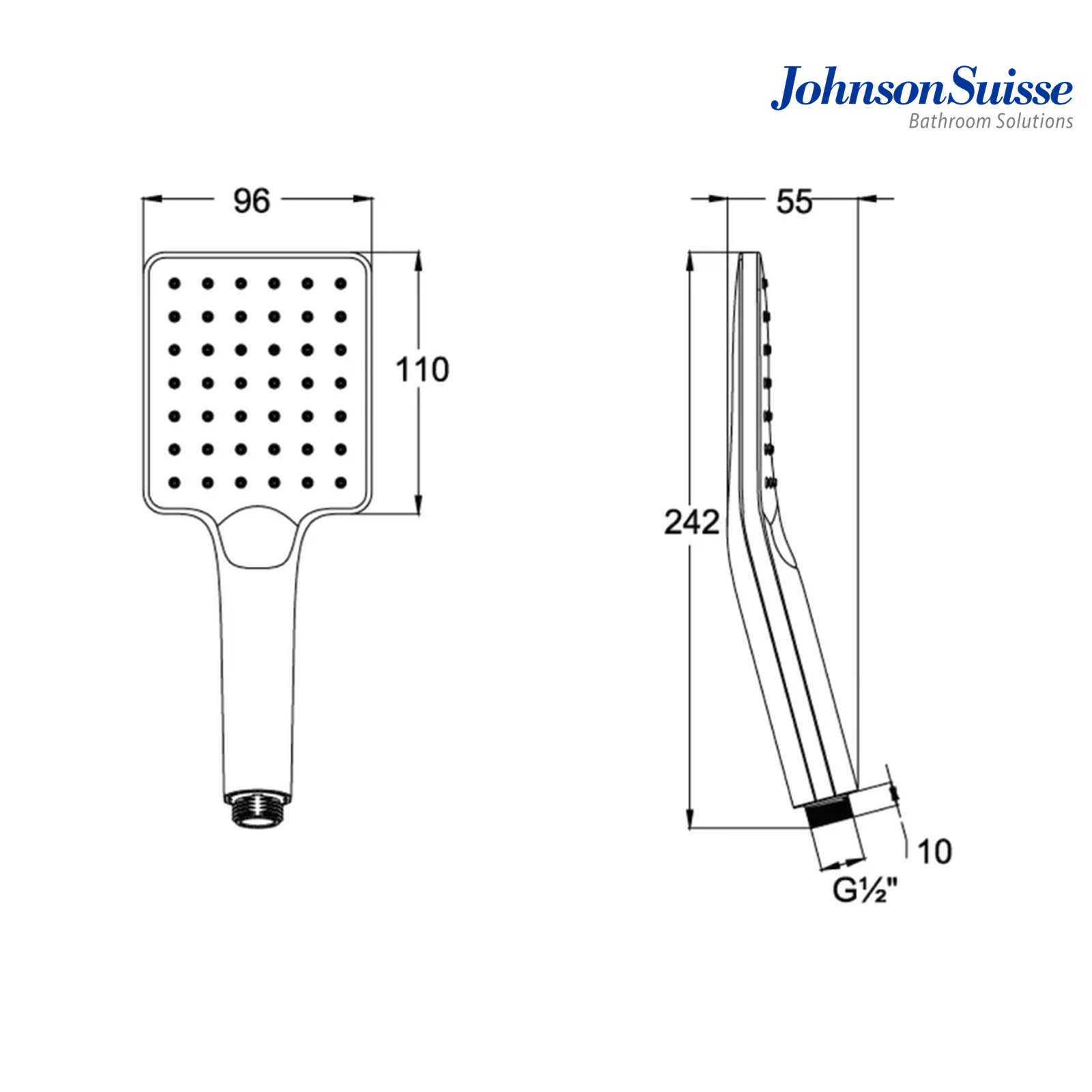 Johnson Suisse Arctic-N 3-Function Hand Shower | Full Chrome