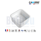 Cavarro CL191908 483mm x 483mm Undermount and Topmount Fireclay Farmhouse Sink | White Ceramic Finish