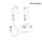 Johnson Suisse Hand Bidet Set CW Hand Spray 1.2m Circular Bidet Spray | Chrome