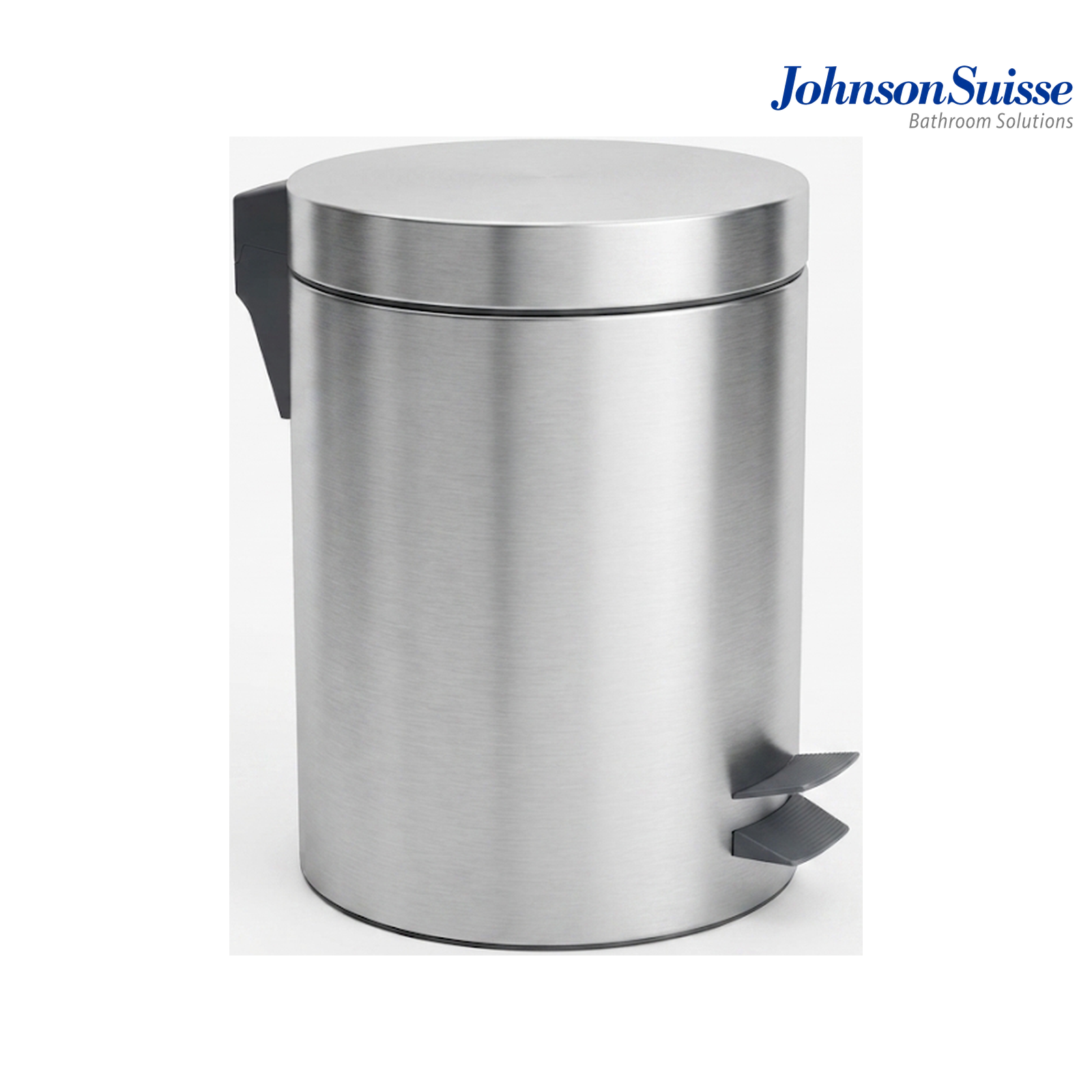 Johnson Suisse Commercial Series Floorstanding Metal Dustbin | WBBA100275CP | Matt Silver