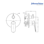 Johnson Suisse Resina WBFA301714CP Concealed Bath-Shower Mixer | Chrome