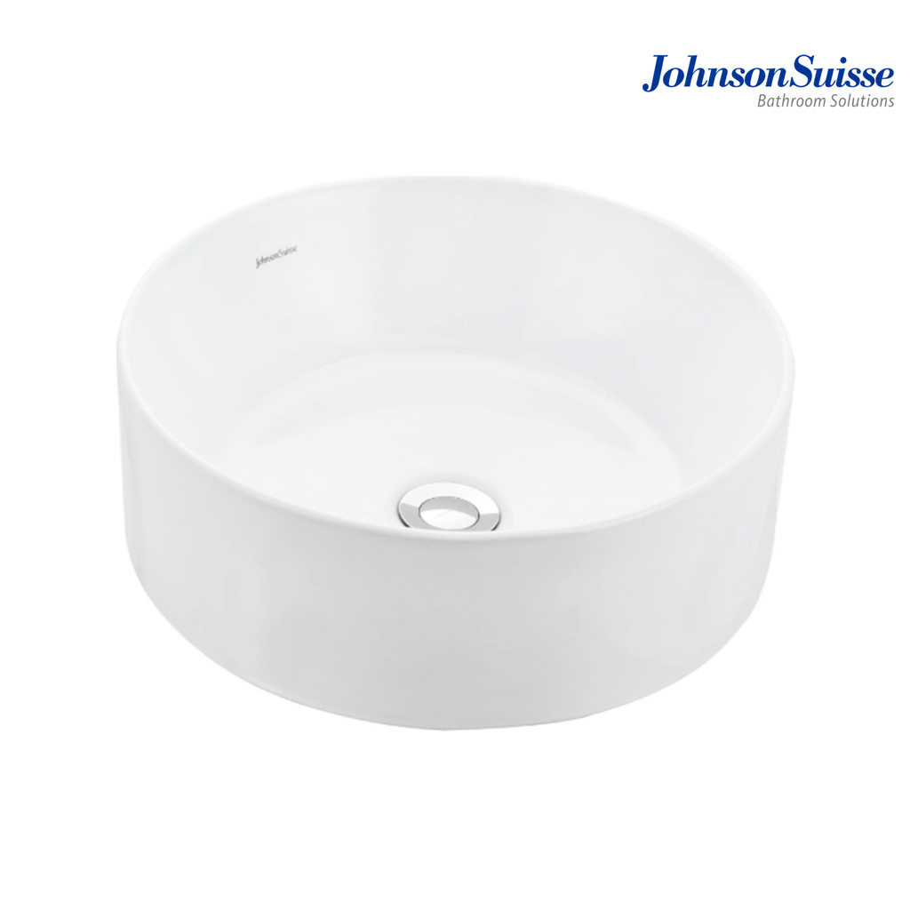 Johnson Suisse Gemelli WBAAGM120WW 400mm Round Above Counter Basin | White