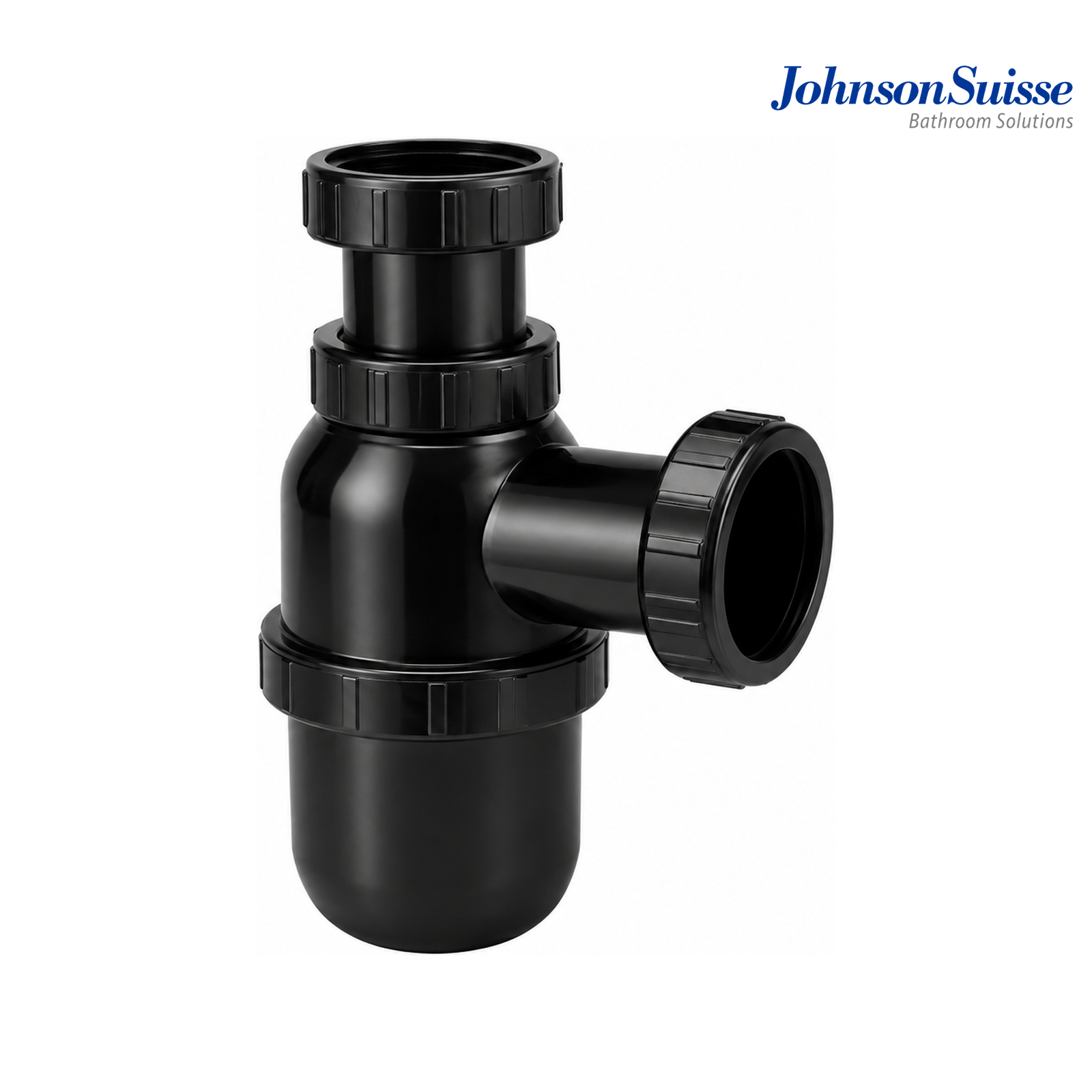 Johnson Suisse WBFT402077XX PP Anti-Siphon Bottle Trap For Lab Sink | Black