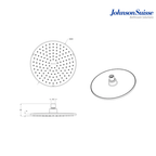 Johnson Suisse Atlantic 220mm Circular Fixed Shower Head WBFA301633CP | Chrome