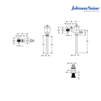 Johnson Suisse WBFT400454CP Exposed Urinal Manual Flush Valve with Straight Pipe | Silver