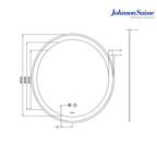 Johnson Suisse Elba WBBM150000BK 600mm Round LED Mirror | Black