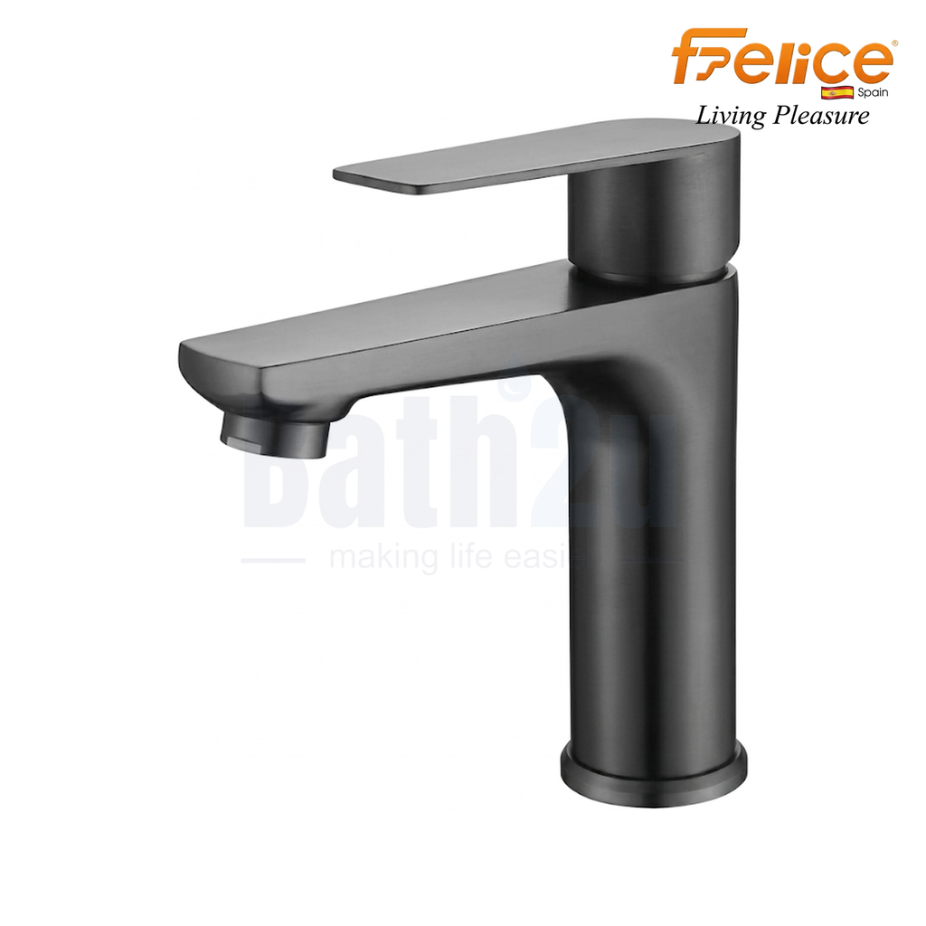 Felice FLE-2413GM Single Lever Basin Cold Tap | Gun Metal