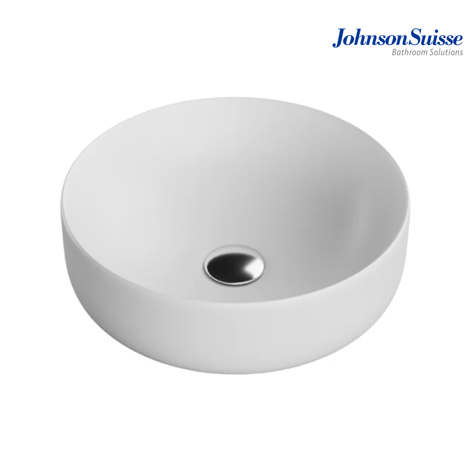 Johnson Suisse Valencia WBVC950144WW 415mm Slim Round Above Counter Basin | White