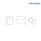 Johnson Suisse Cesena Robe Hook | WBBA100378 | Chrome