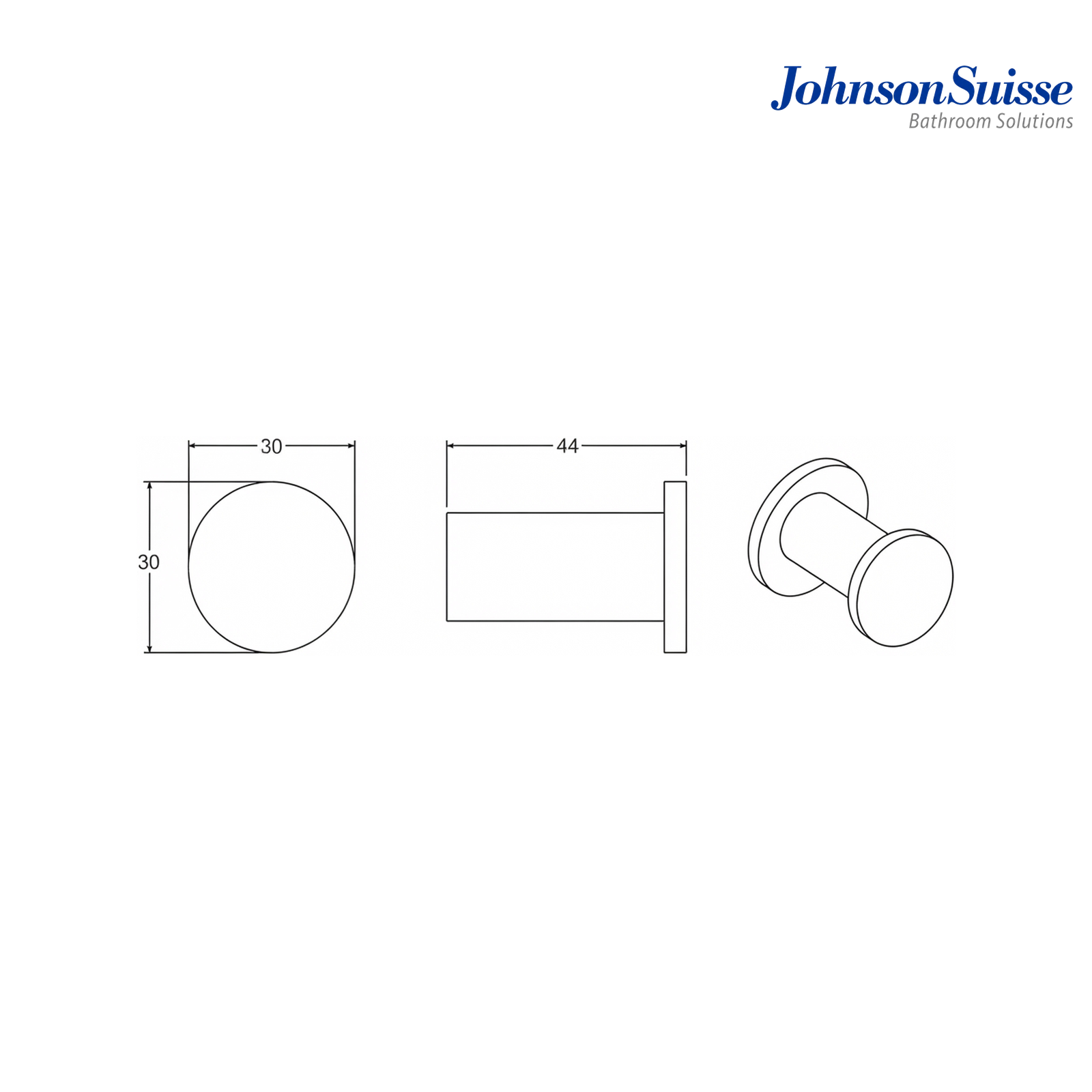 Johnson Suisse Cesena Robe Hook | WBBA100378 | Chrome