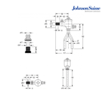 Johnson Suisse WBFT400455C Exposed Urinal Manual Flush Valve | Chrome