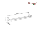 Rocconi RCN-4770GM 700mm Double Towel Bar | Gun Metal