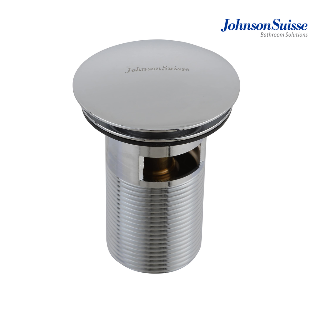 Johnson Suisse WBFT402070CP Brass Push Up Pop Up Waste CW Overflow | Chrome