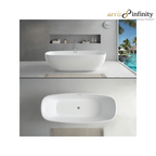ARRIS INFINITY Europeia 1700mm Rectangular One Piece Luxury Bath Tub | White