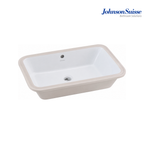 Johnson Suisse Gemelli 560mm Rectangular Under Counter Basin | White