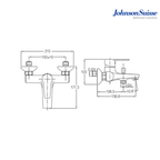 Johnson Suisse Turin WBFA301439CP Single Lever Wall-mounted Bath Shower Mixer Without Shower Set | Chrome Plated