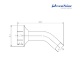 Johnson Suisse WBFA300579CP 100mm Brass Shower Arm and Flange | Silver