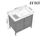 ITTO IT-F26X 600mm Laundry Basin with Cabinet | Gray