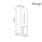 Rocconi RCN-628GM Double Liquid Soap Dispenser | Gun Metal