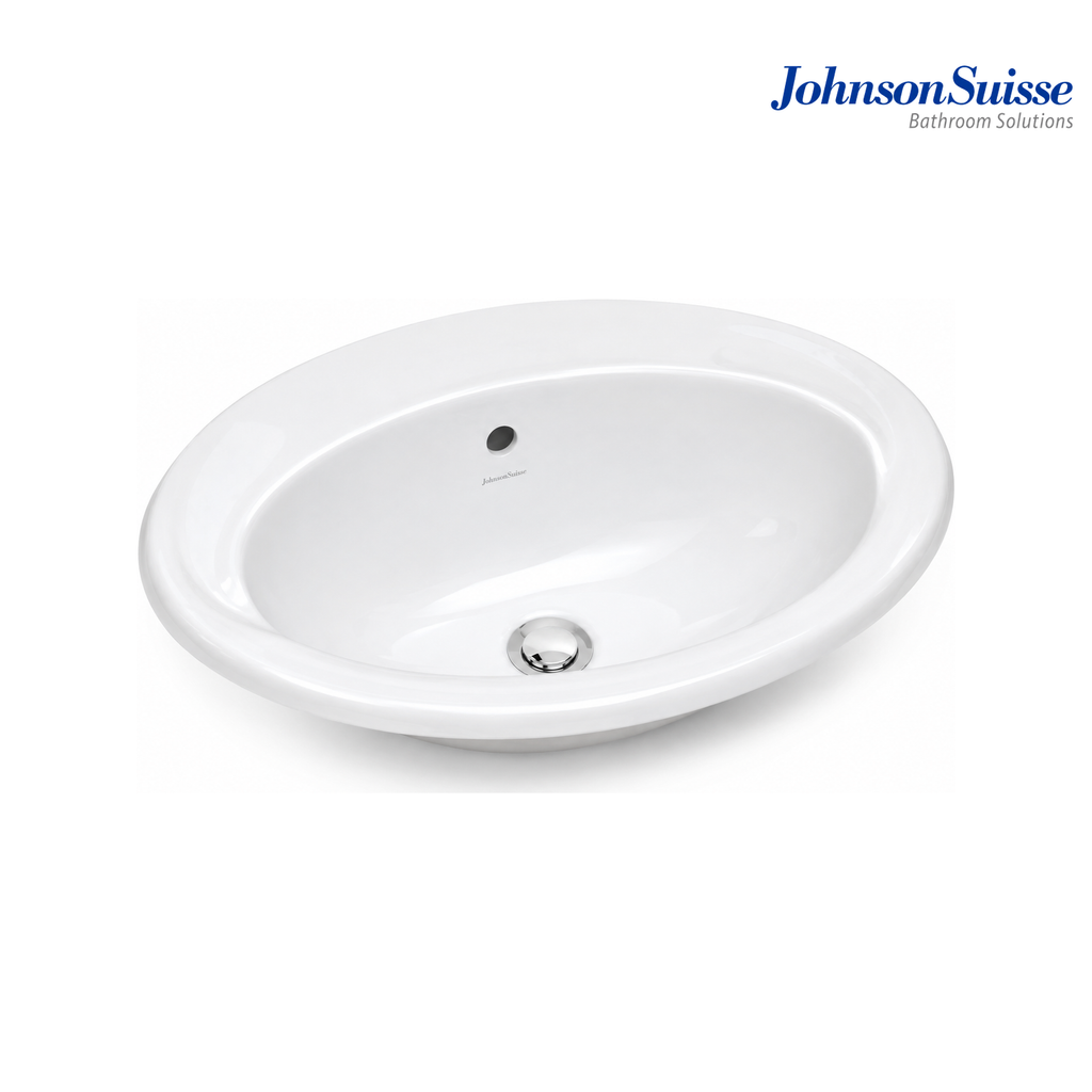 Johnson Suisse Yale WBAAYL101WW 580mm Ceramic Overcounter Basin | White