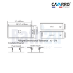 Cavarro CL191908 483mm x 483mm Undermount and Topmount Fireclay Farmhouse Sink | White Ceramic Finish
