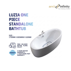 ARRIS INFINITY LUZIA 1700mm Rectangular Stand Alone Bath Tub | White