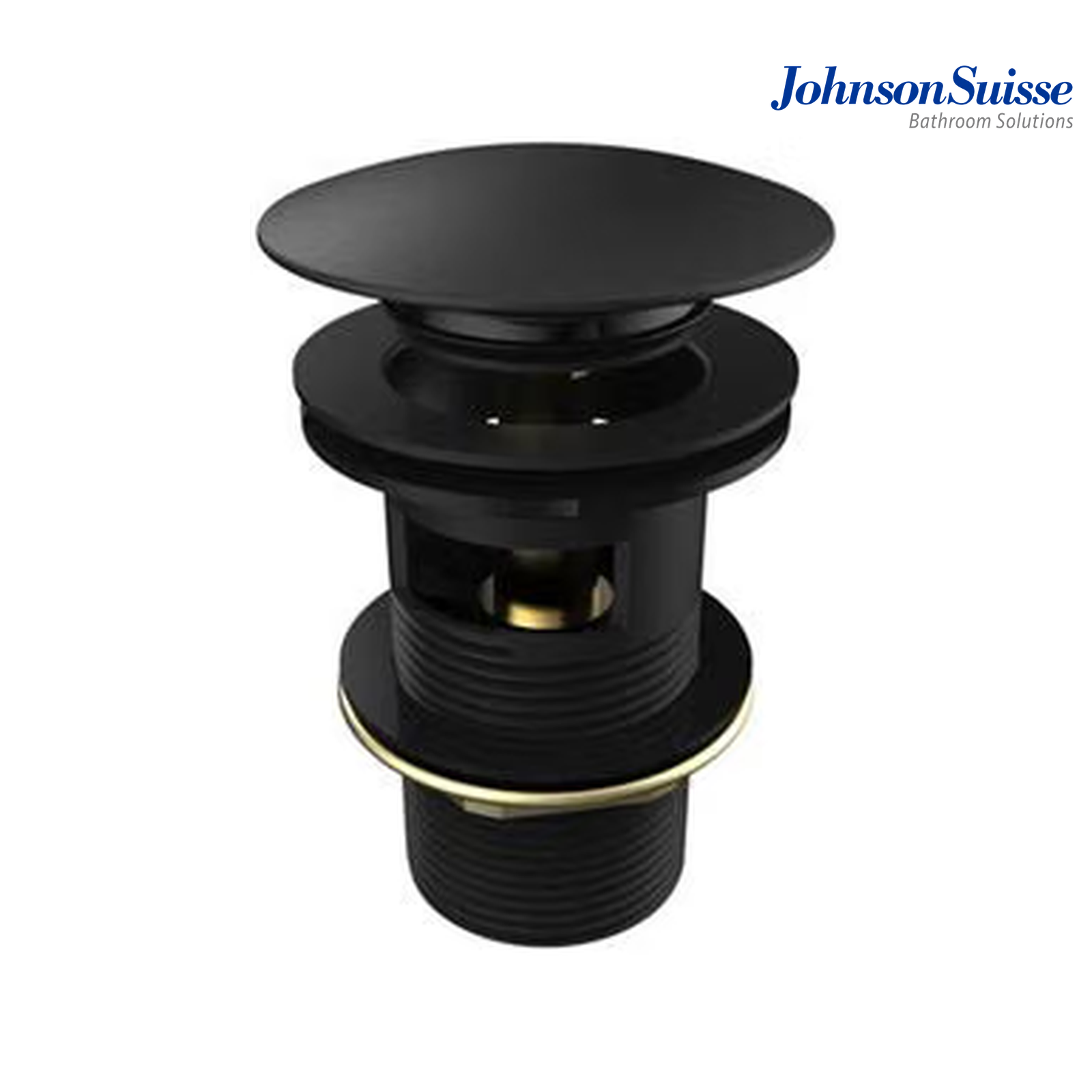 Johnson Suisse WBFT402070MB 78mm Brass Push Up Pop Up Waste With Overflow | Matte Black