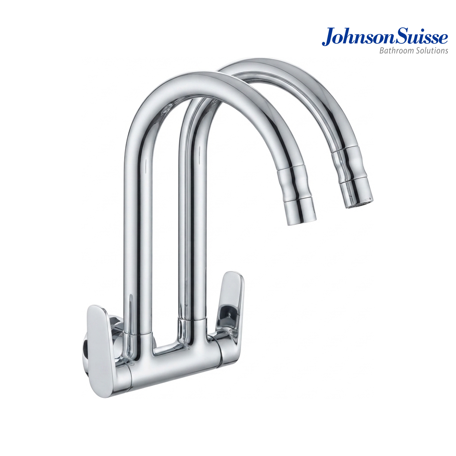 Johnson Suisse Lazio Wall-Mounted Dual Sink Tap | WBFA301706 | Chrome