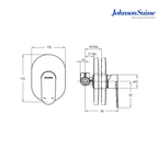 Johnson Suisse Ferla-N Concealed Bath Shower Mixer With Diverter WBFA301314CP | Chrome