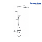 Johnson Suisse Gavi-N WBFA301567CP 3-Way Single Lever Wall-Mounted Round Shower Mixer Column | Chrome
