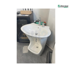 Docasa B700 605MM Floor-Mounted Floorstanding Wudu Basin | Premium Glossy White Ceramic