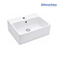 Johnson Suisse Gemelli WBAAGM111WW 450mm Rectangular Above Counter Basin | White