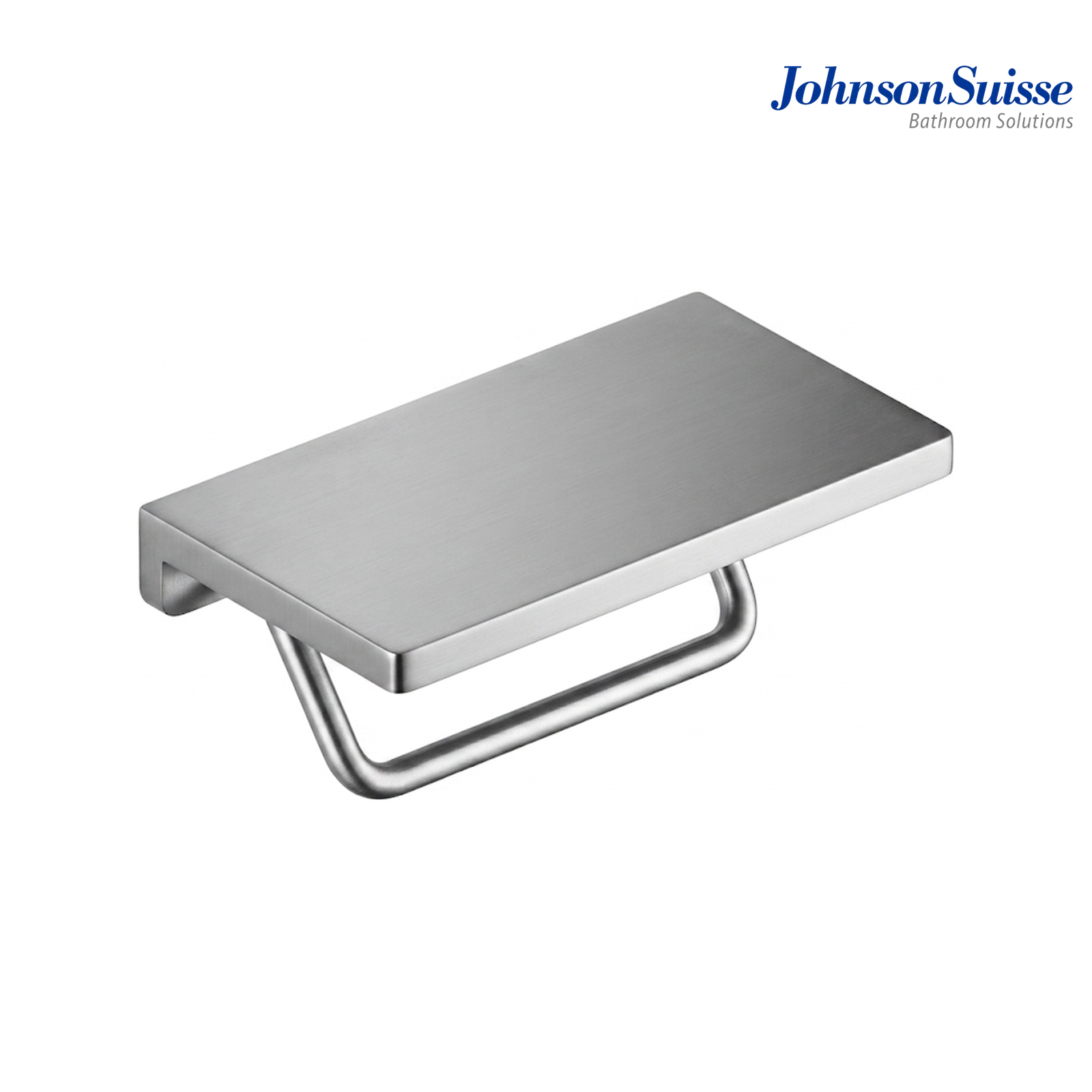Johnson Suisse Commercial Series Toilet Roll Holder with Shelf | WBBA100365CP | Silver