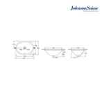 Johnson Suisse York WBAAYK100WW 555mm Oval Undercounter Basin | White