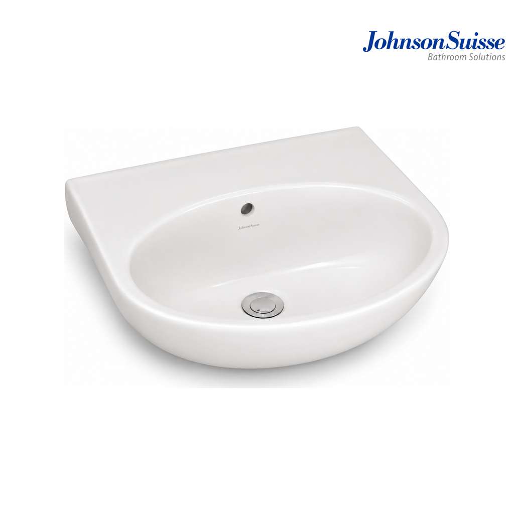Johnson Suisse Boston 500 Clinical Oval Wall Hung Basin | White | 500MM