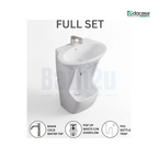 Docasa B700 605MM Floor-Mounted Floorstanding Wudu Basin | Premium Glossy White Ceramic